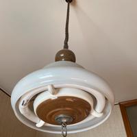 Lampadario vetro e ceramica
