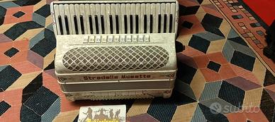 FISARMONICA STRADELLA MUSETTE MADREPERLA CON CUSTO