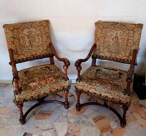 coppia poltrone Luigi XIV antiche