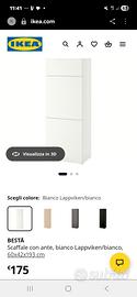 armadietto guardaroba besta ikea gia smontato 