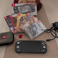 Nintendo Switch Lite + 6 Giochi + Custodia+ SD 64G