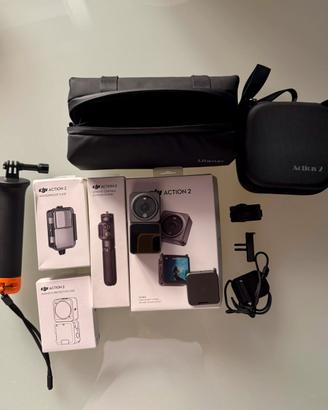 Dji action 2 con tutti gli accessori disponibili