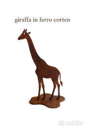 Giraffa in Ferro Corten Decorativa