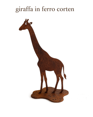 Giraffa in Ferro Corten Decorativa