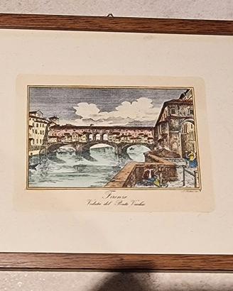 Quadro d'epoca - Veduta di Firenze 

