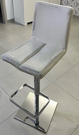 Sgabello regolabile in pelle con pistone