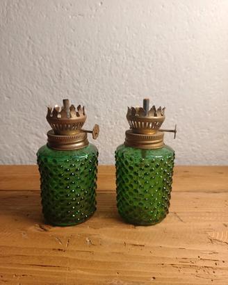Lampade a olio in miniatura vintage 
