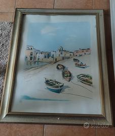 Aldo Riso opera originale "Porticciolo"