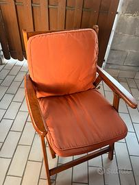 Sedia poltrona in legno giardino