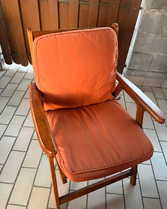 Sedia poltrona in legno giardino