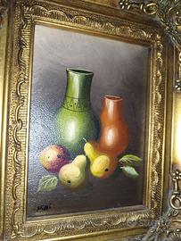 “Quadri olio su tavola – cornice in balocco