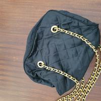 Borsa a Spalla Trapuntata Vintage Nera 