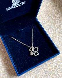 Collana Pendente Swarovski Armonia con cuoricini