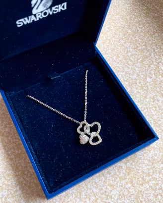 Collana Pendente Swarovski Armonia con cuoricini