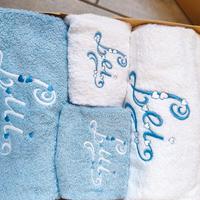 set 4 asciugamani "lui e lei"