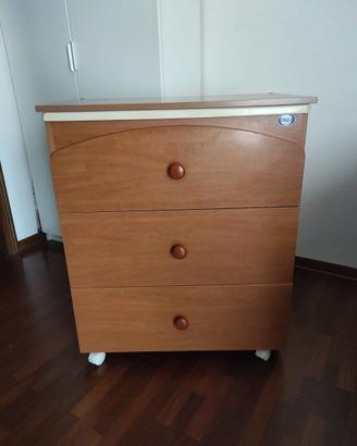Fasciatoio con cassetti e vaschetta bagno