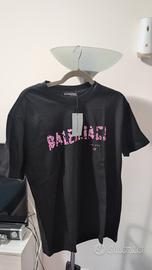 t-shirt Balenciaga nera taglia s nuova originale 