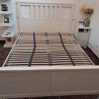 Letto e materasso Ikea in Legno Hemnes