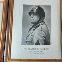Quadri Mussolini con cornice