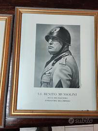 Quadri Mussolini con cornice