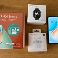 Honor 400 Smart 8/256, Cuffie X7 Lite, Watch 2i