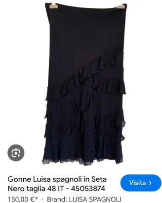 gonna Luisa spagnoli pura seta