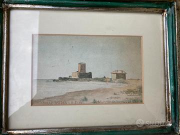 Acquarello Torre Astura 1920