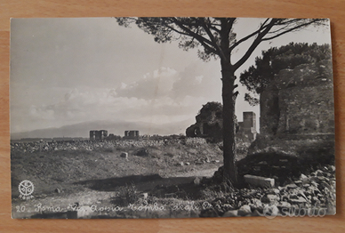 Cartolina d'epoca Appia antica Roma