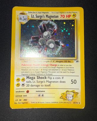 Lt. Surge's Magneton Holo Gym Heroes 8/132