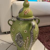 Vaso artigianato Marocco decorato a mano