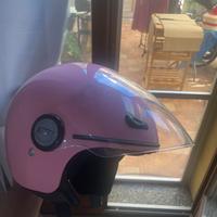 Casco scooter jet rosa