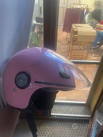 Casco scooter jet rosa