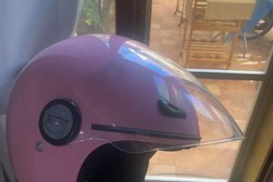 Casco scooter jet rosa