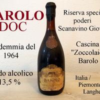 Vino BAROLO 1964 DOC 13,5% SCANAVINO Riserva spec