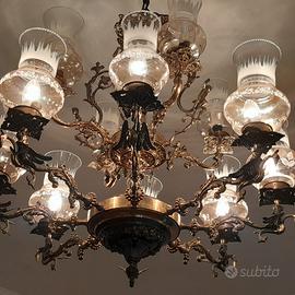 Lampadario Antico in ottone