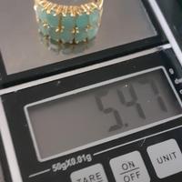 anello con smeraldo silver oro