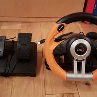 Volante PC, pedali, cambio 2 in 1 + Force Feedback