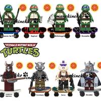 TARTARUGHE NINJA TMNT SEGA 8 minifigure tipo Lego