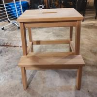 Scaletta/sgabello IKEA, faggio 50 cm