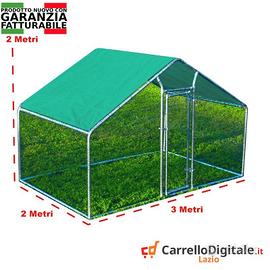 Gabbia per Polli 3x2m x 2mH-6mq - Verde
