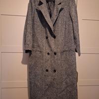 Cappotto lungo doppiopetto grigio Taglia 42