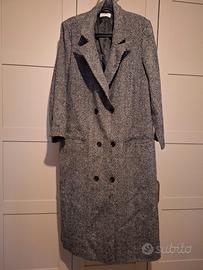 Cappotto lungo doppiopetto grigio Taglia 42