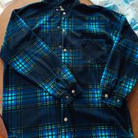 camicia blu in pile