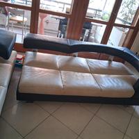 Divano angolare in pelle