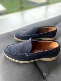 Mocassino scamosciato OFANTO MadeinItaly Blu 44EU