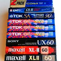 10 Musicassette Emtec, Maxell, Sony,Tdk