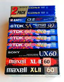 10 Musicassette Emtec, Maxell, Sony,Tdk