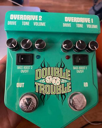 Pedale chitarra doppio overdrive double trouble