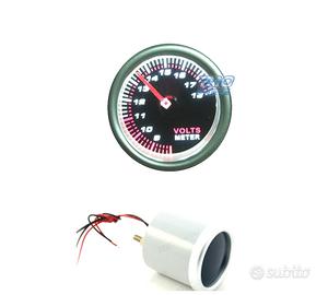 OROLOGIO VOLTMETRO FONDO NERO ILLUMINATO