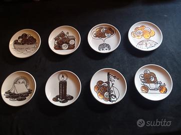 SOTTOBICCHIERI  "SERIE MONETE" •PIERO  FORNASETTI•